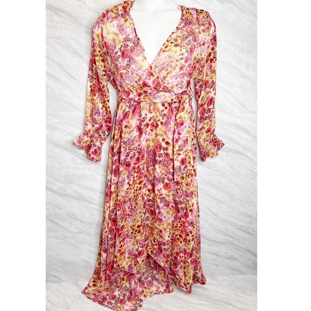 Spy Zone Exchange High Low Midi Floral Dress Medium